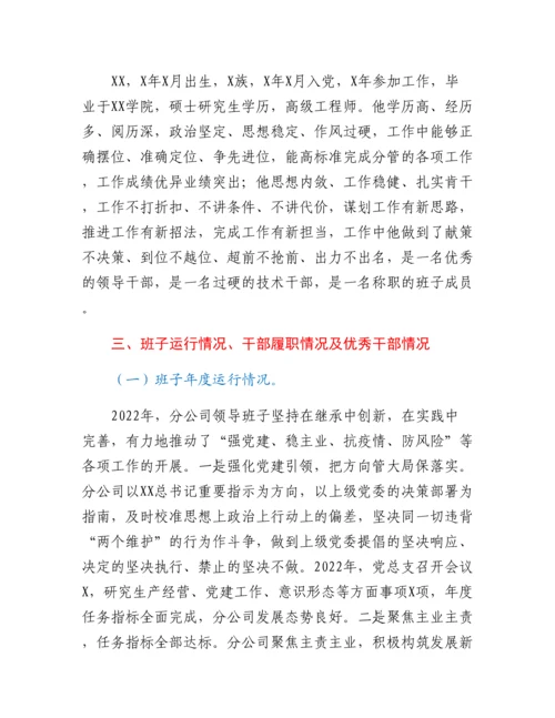 20230315：XX分公司领导班子运行情况分析报告.docx