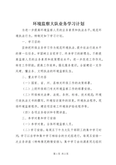 环境监察大队业务学习计划.docx