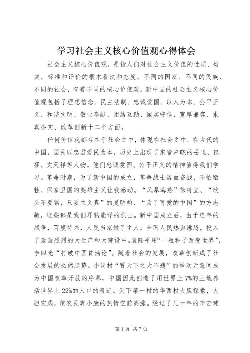 学习社会主义核心价值观心得体会 (24).docx