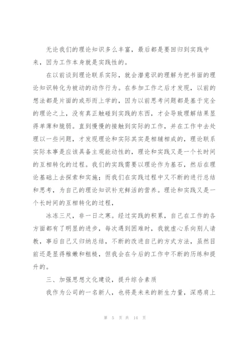 企业新员工个人工作总结.docx