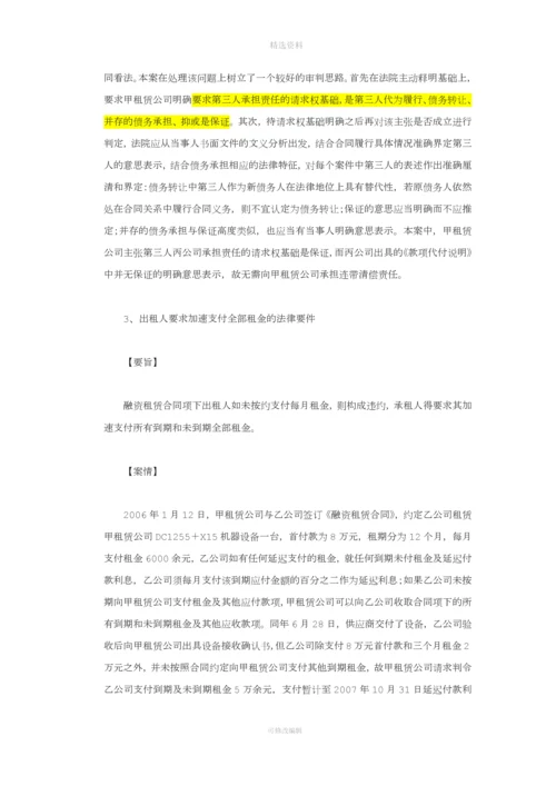 上海黄浦法院融资租赁合同纠纷典型案例.docx