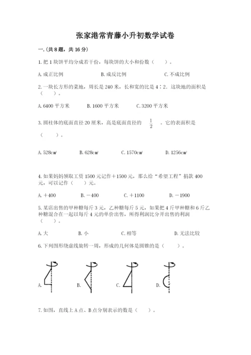 张家港常青藤小升初数学试卷（夺冠）.docx