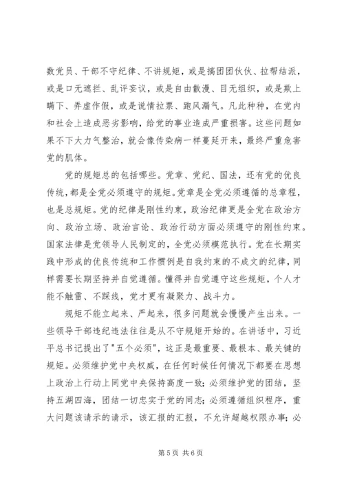 讲规矩守纪律个人心得.docx