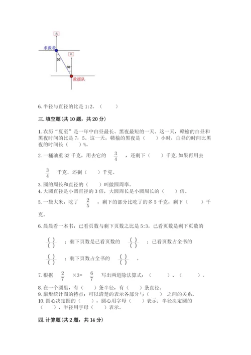 2022年人教版六年级上册数学期末测试卷（能力提升）word版.docx