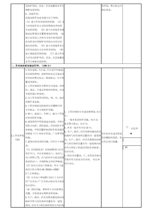 19乡镇卫生院安全生产分类分级评定办法带考核标准