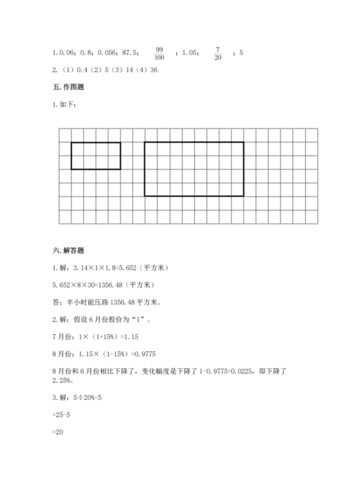 人教版六年级下册数学期末测试卷精品【典优】.docx