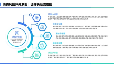 蓝色简约风项总分关系图PPT