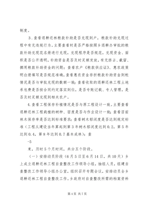 全乡退耕还林工程自查整改实施意见和办法.docx