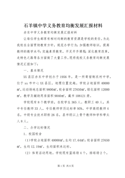 石羊镇中学义务教育均衡发展汇报材料 (4).docx