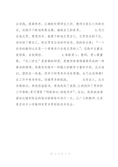 青年骨干教师远程培训总结范文.docx