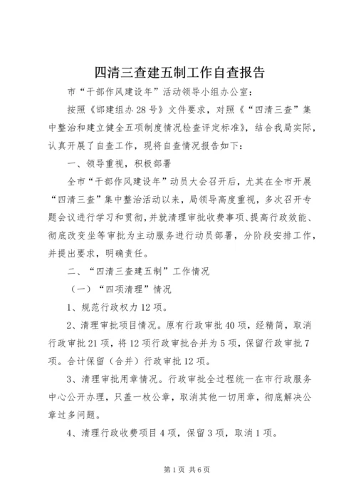 四清三查建五制工作自查报告.docx
