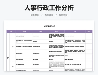 人事行政工作分析