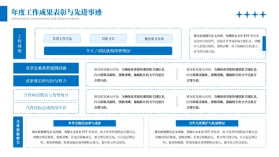 蓝色商务风多项矩阵PPT单页