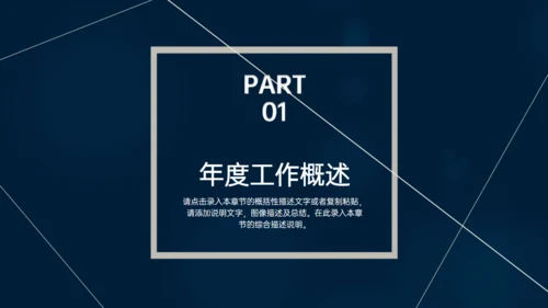 深蓝色多端线条商业计划书通用PPT