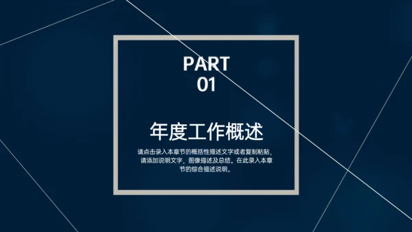 深蓝色多端线条商业计划书通用PPT