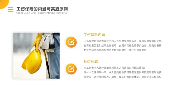 橙黄渐变工伤保险培训PPT模板
