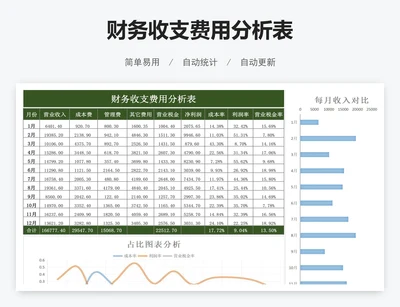 财务收支费用分析表
