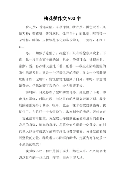 梅花赞作文900字.docx