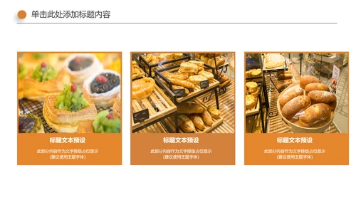 面包烘培甜点下午茶营养早餐面包店PPT模板