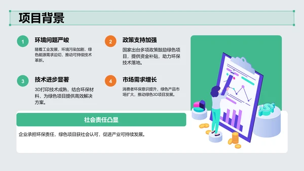 绿色3D风项目答辩PPT