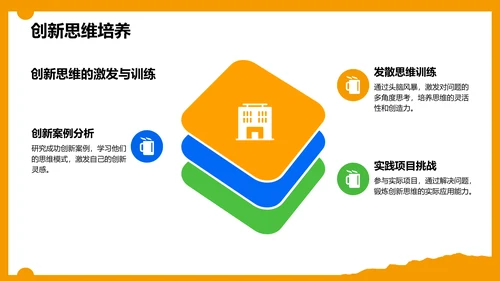 橙色卡通风暑假生活成长记录PPT模板