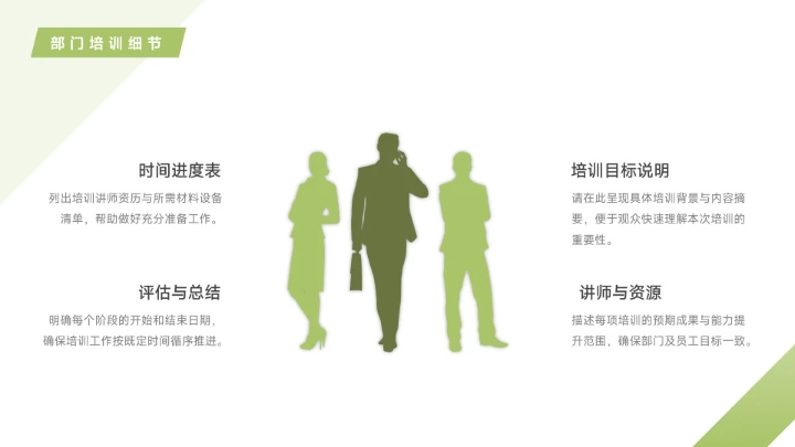 绿色创意企业内部培训PPT模板