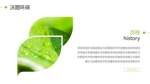 绿色唯美植物生长发芽自然环保PPT模板