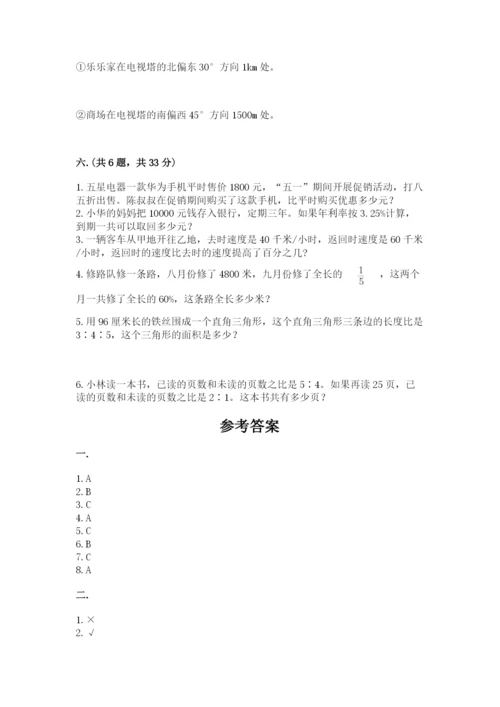 青岛版数学小升初模拟试卷精品【夺分金卷】.docx