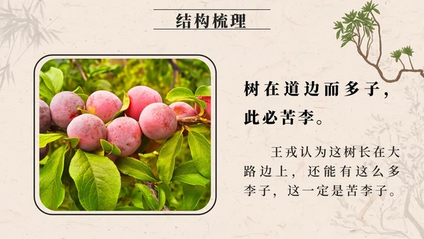 部编版四年级上册第二十五课王戎不取道旁李PPT模板