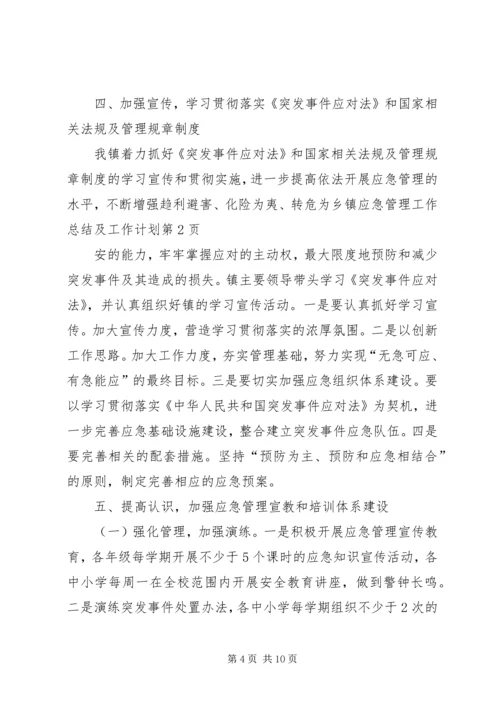 乡镇应急管理工作总结及工作计划.docx