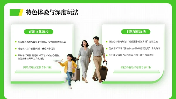 绿色清新风暑假旅游全攻略PPT模板