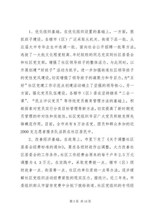 五好社区党建建设思考.docx