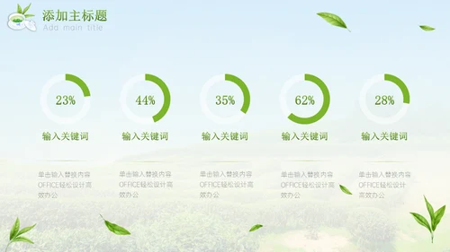 绿意新茶上市茶文化介绍通用PPT模板