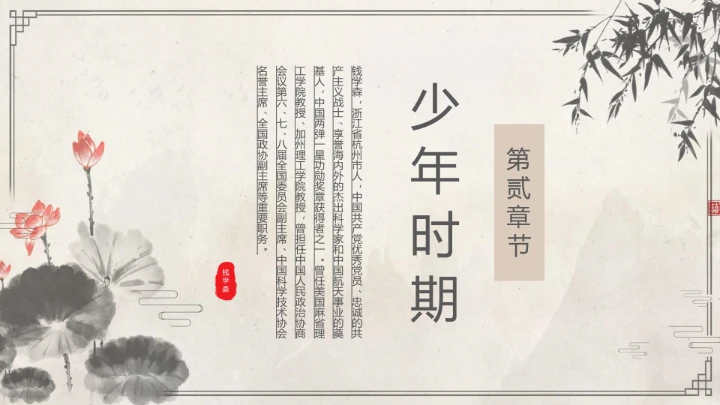 钱学森中国知名作家个人生平介绍 课件