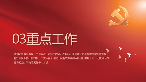 简约红色党建党支部年终工作总结PPT