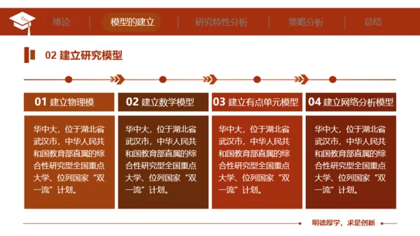 华中科技大学毕业答辩PPT模板