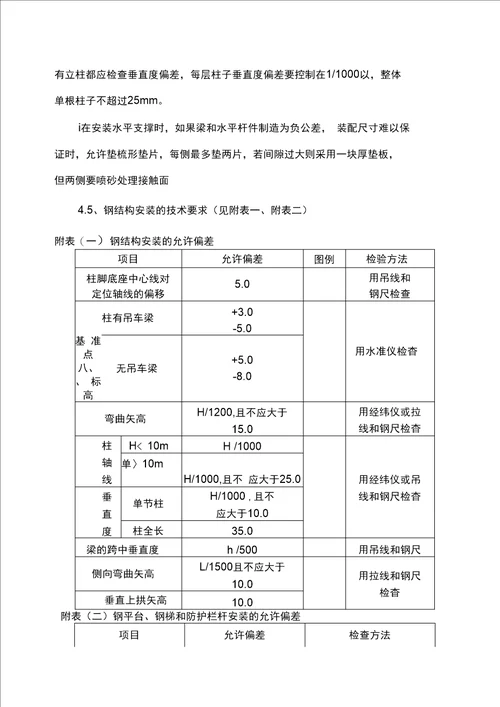 H型钢钢平台施工组织设计