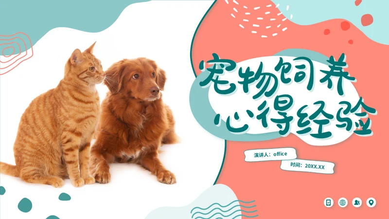 宠物店猫狗饲养心得经验分享通用PPT模板