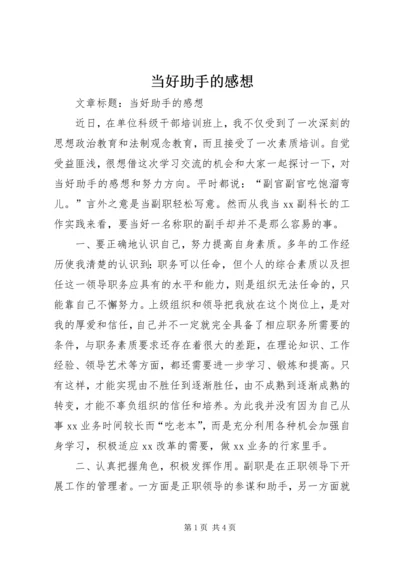 当好助手的感想.docx