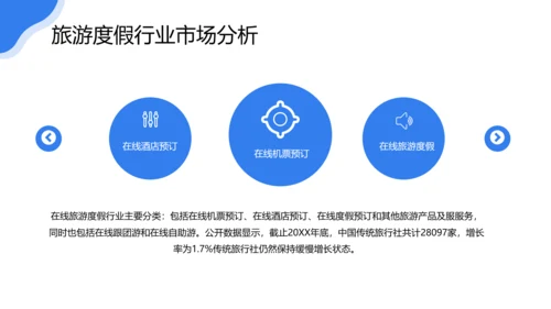 旅游行业研究报告度假通用PPT模版