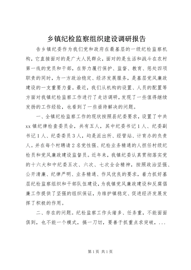 乡镇纪检监察组织建设调研报告.docx