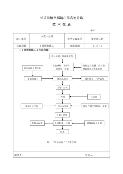 T梁预制综合施工重点技术交底.docx