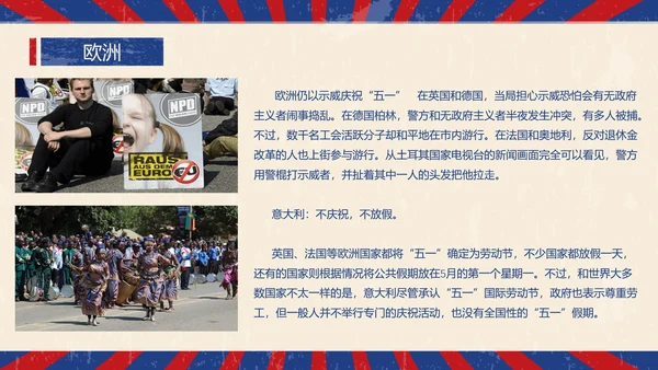 怀旧复古风国际五一劳动节班会PPT课件