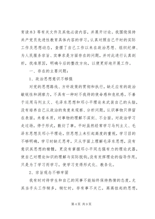 党性方面的不足分析.docx