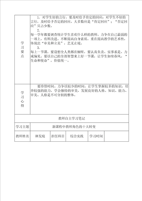 教师自主学习笔记