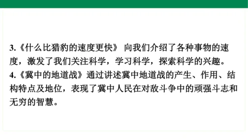 统编版语文五年级上册期中复习单元知识盘点  课件
