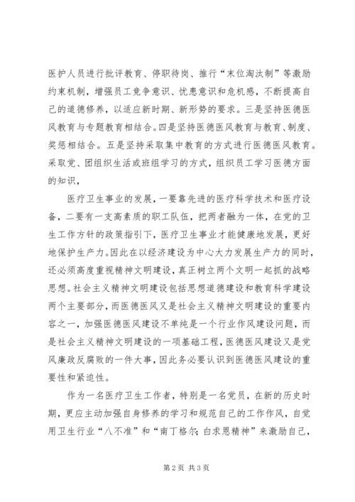 学习医德医风建设有感精编.docx