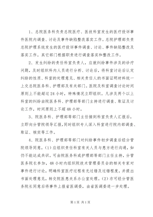 医院医疗投诉处理程序.docx