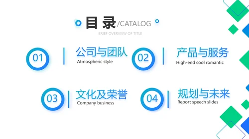蓝色大气公司企业宣传简介介绍PPT