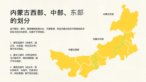 黄绿色创意简约几何清新内蒙古旅游攻略
